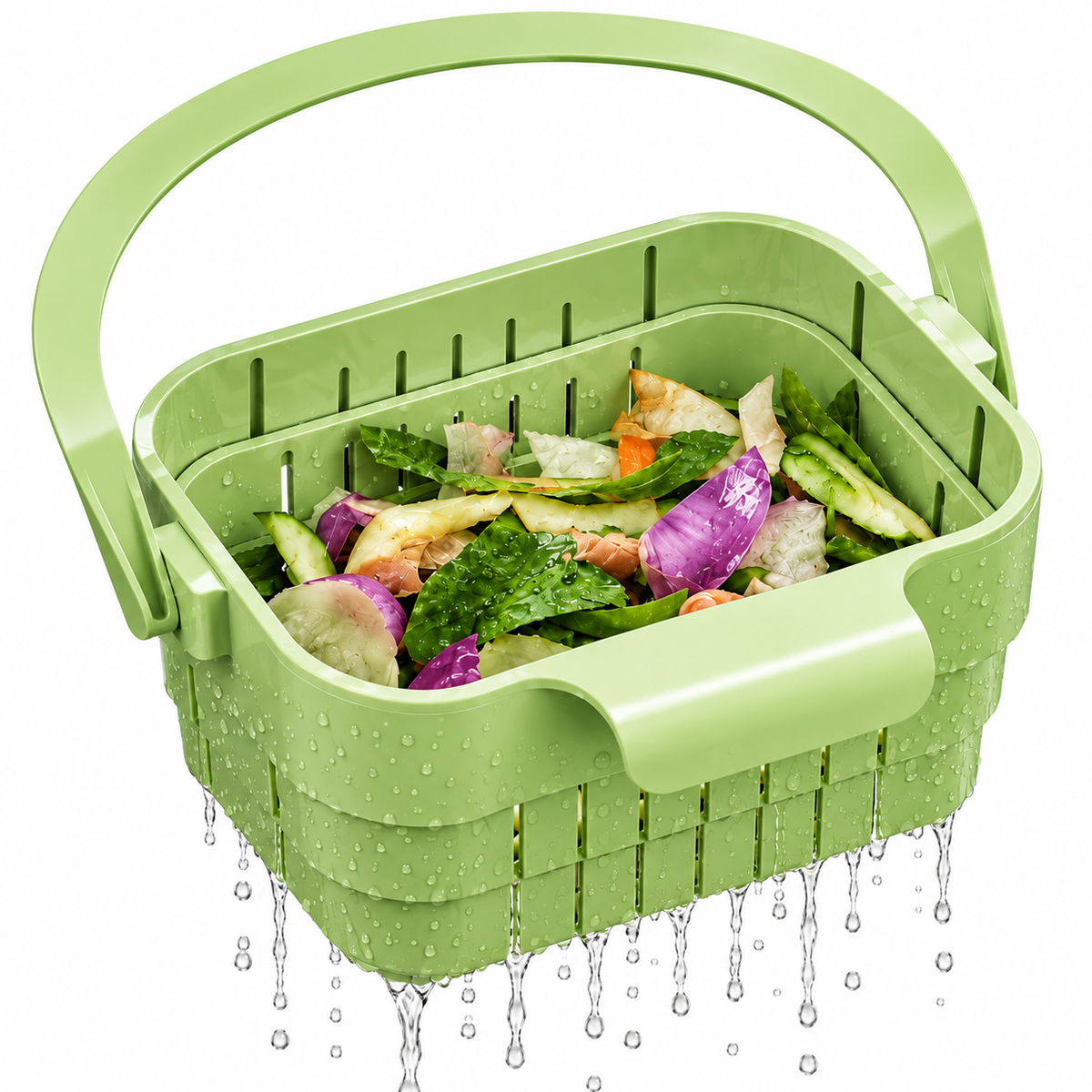 Foldable Kitchen Sink Drain Basket - Strainer & Washing Basket