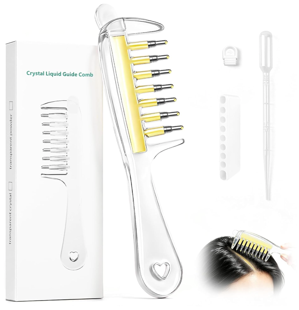 Refillable Scalp Oil Applicator Comb – Massage & Hair Serum Applicator
